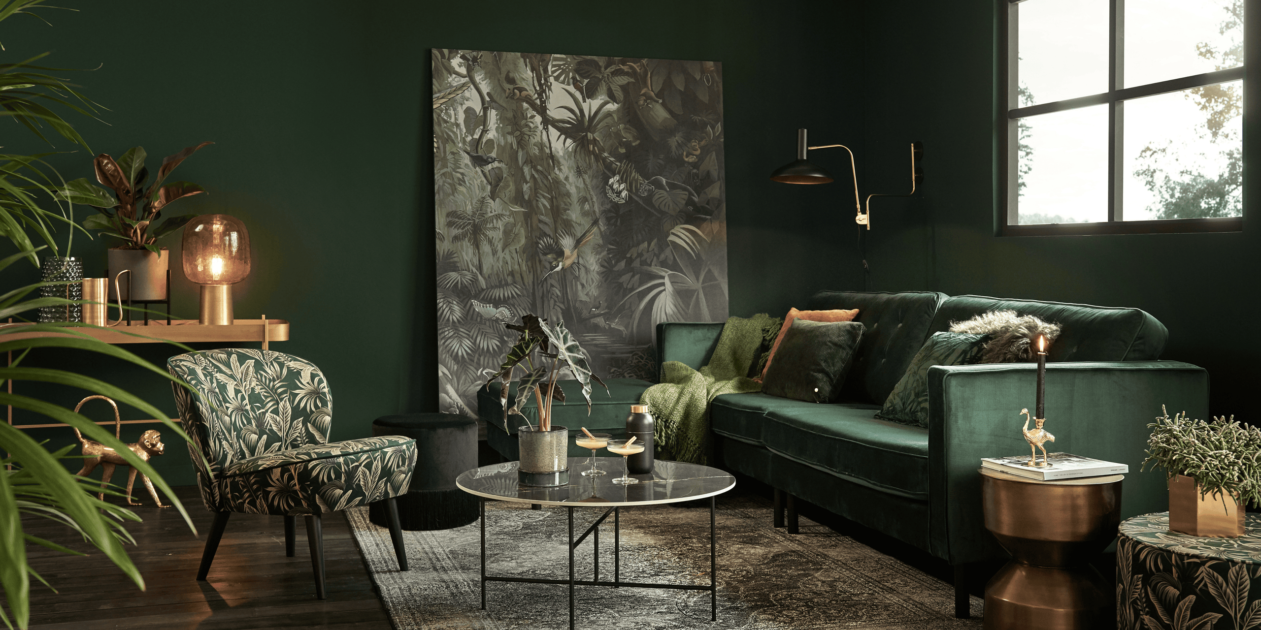 Shop de look: groene woonkamer bomvol luxe