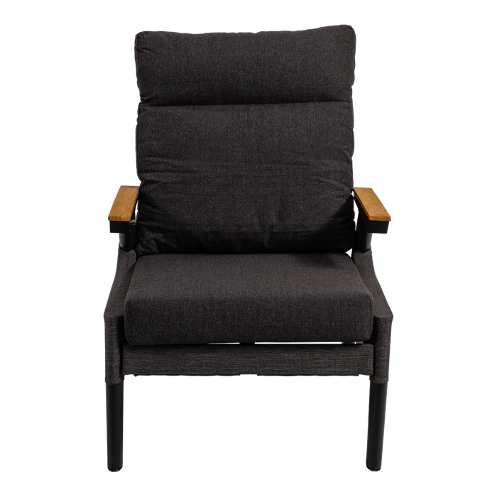 Lesli Living Loungestoel Florence Tessile - zwart