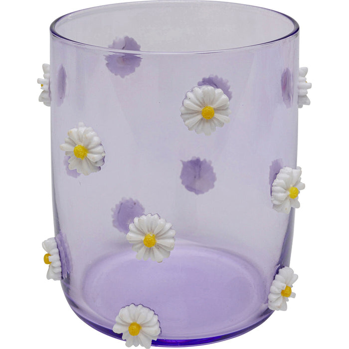 Kare Design Party Waterglazen bloemen paars 4st