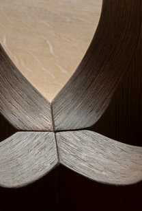 Audo Copenhagen Androgyne eettafel Ø120 naturel eiken, Grey Galaxy