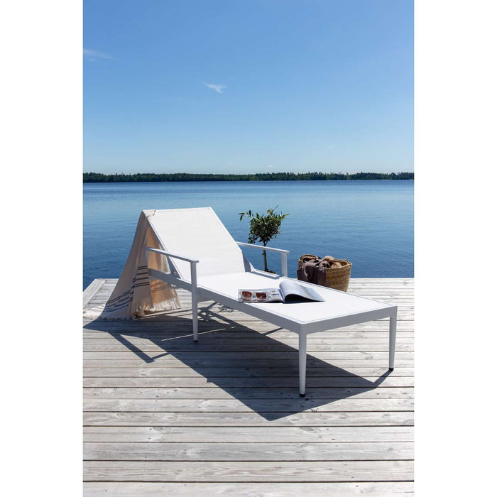 Venture Home Break Zonnebed 200 x 50 x 68 - Wit - 2-pack