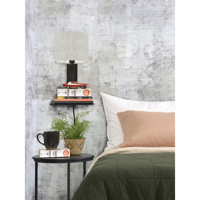 GOOD&MOJO Wandlamp Andes - Bamboe Zwart|Naturel - 19x24x36cm