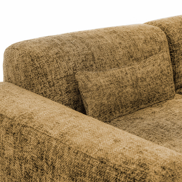 by fonQ Velura Hoekbank Links - Chenille - Oker