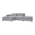 by fonQ Velura Hoekbank Links met Hocker - Chenille - Grijs