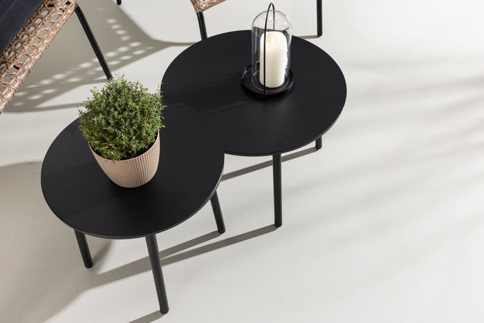 Fjôrd - Tuinset Naturel|Zwart - Wicker|Staal - Paola