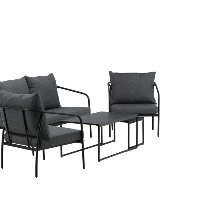 Fjôrd - Tuinset Zwart|Grijs - Staal - Sopot