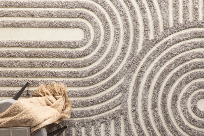 Fjôrd - Vloerkleed Grijs|Wit - 290x200cm - Nikita