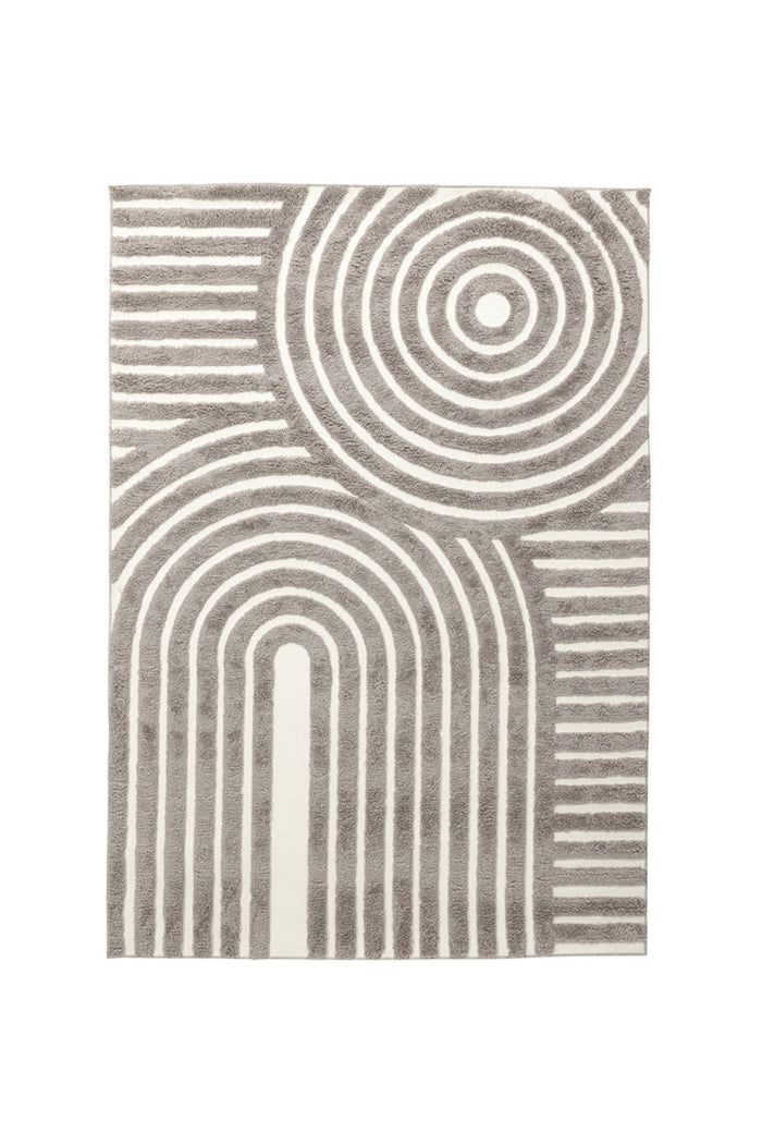 Fjôrd - Vloerkleed Grijs|Wit - 290x200cm - Nikita