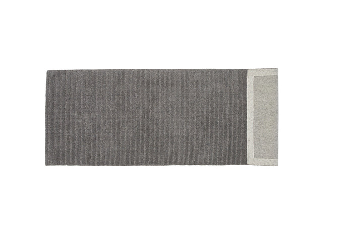 Fjôrd - Vloerkleed Donkergrijs - 200x70cm - Milton