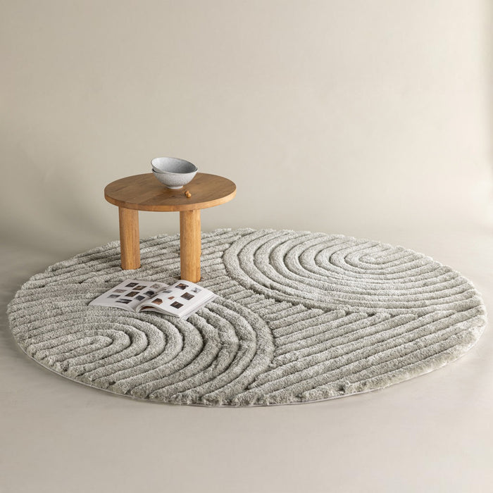 Fjôrd - Vloerkleed Greige - Ø200cm - Niklas