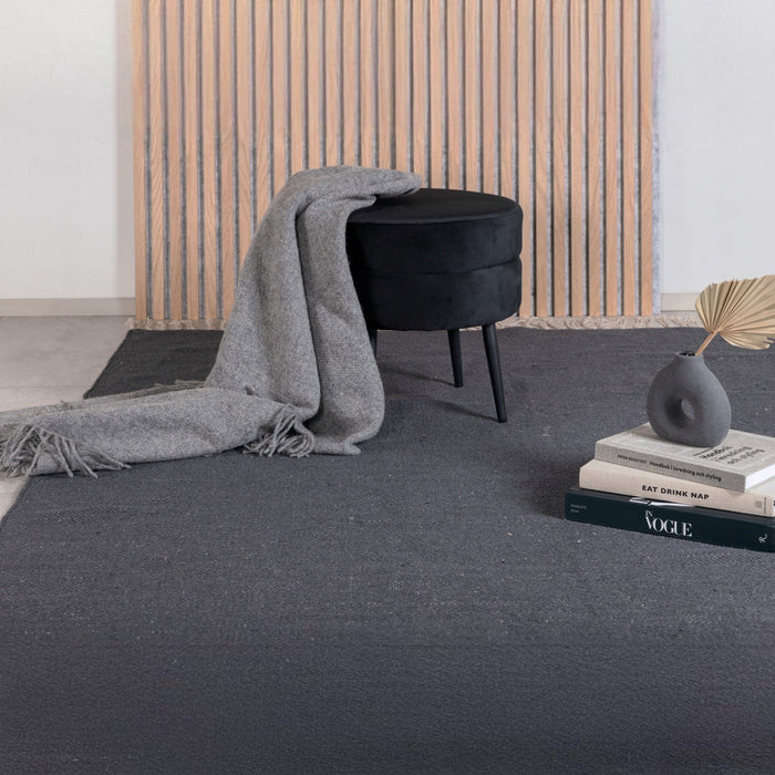 Fjôrd - Vloerkleed Donkergrijs - 170x240cm - Panipat