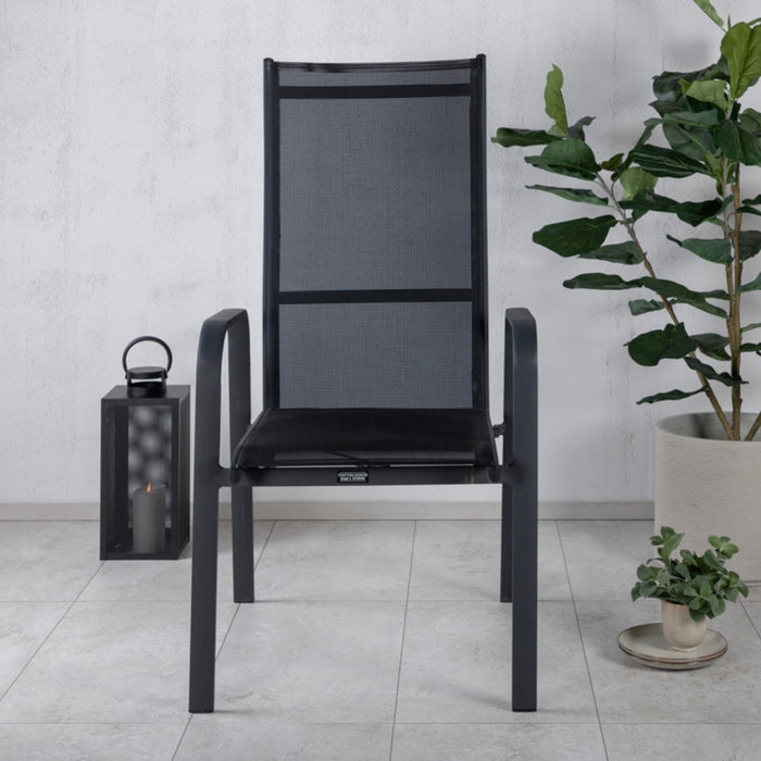 Fjôrd - Tuinstoel Zwart - Copacabana - Set van 2