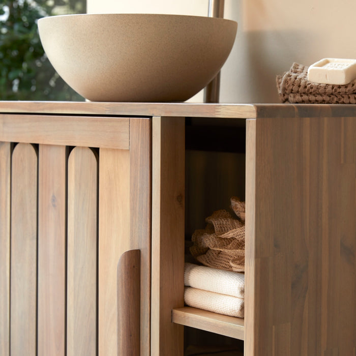 Tikamoon - Badkamermeubel van acaciahout 80 Lila