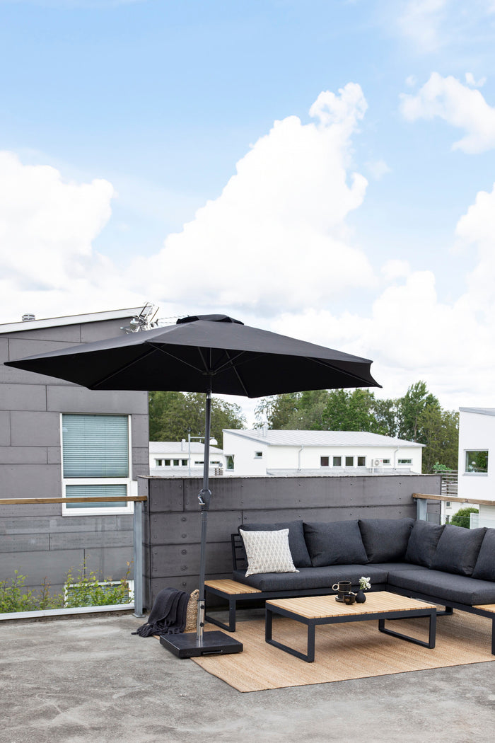 Fjôrd - Parasol Zwart 3m - Stof - Leeds