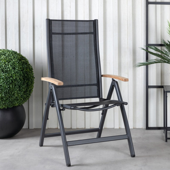 Fjôrd - Tuinstoel Zwart - Panama - Set van 2