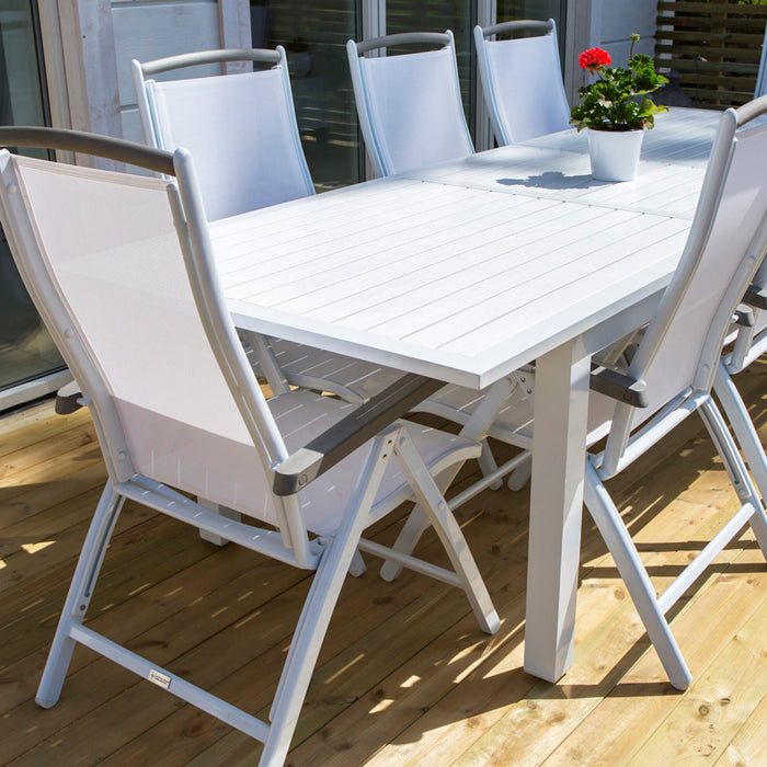 Fjôrd - Tuinstoel Wit Verstelbaar - Albany - Set van 2