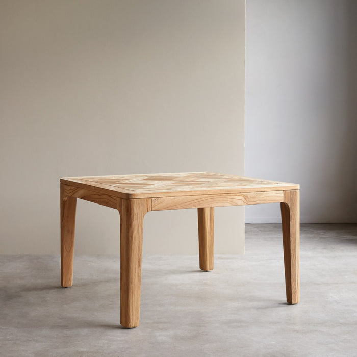 Tikamoon - Tafel van gerecycled massief teakhout 120x120 Ruth