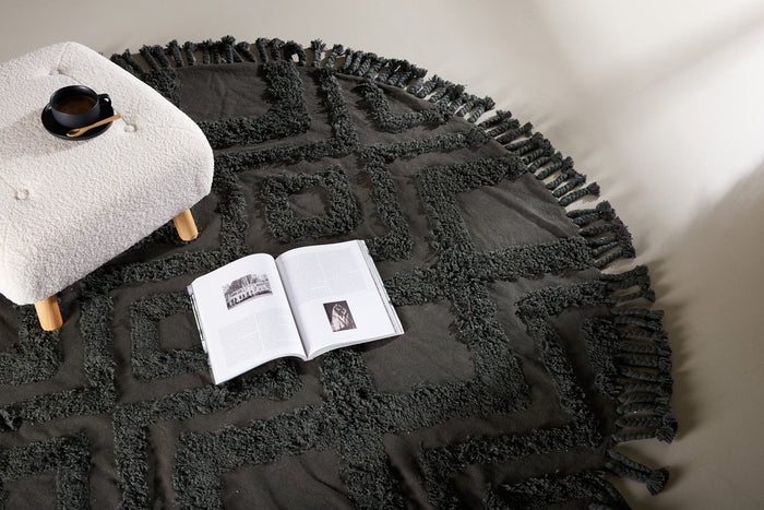 Fjôrd - Vloerkleed Grijs - Ø200cm - Hilma