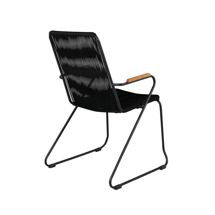 Fjôrd - Tuinstoel Zwart - Staal - Bois - Set van 2