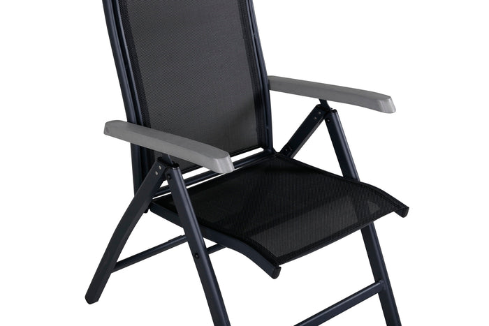 Fjôrd - Tuinstoel Zwart Verstelbaar - Albany - Set van 2