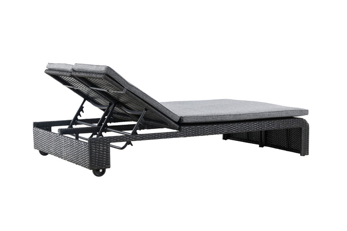 Fjôrd - Lounge Ligbed Zwart|Donkergrijs - Spunpolyester - London