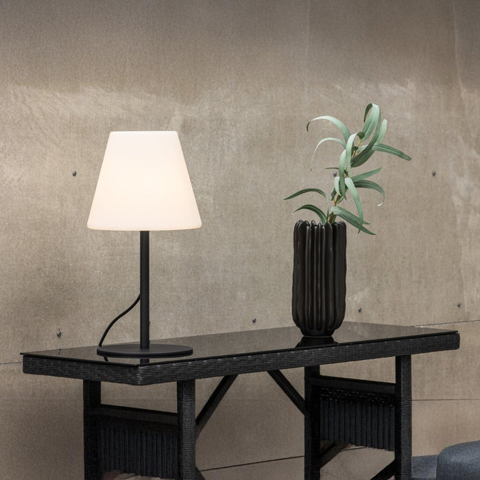 Fjôrd - Tafellamp Zwart|Wit - Ø28x52cm - Moris