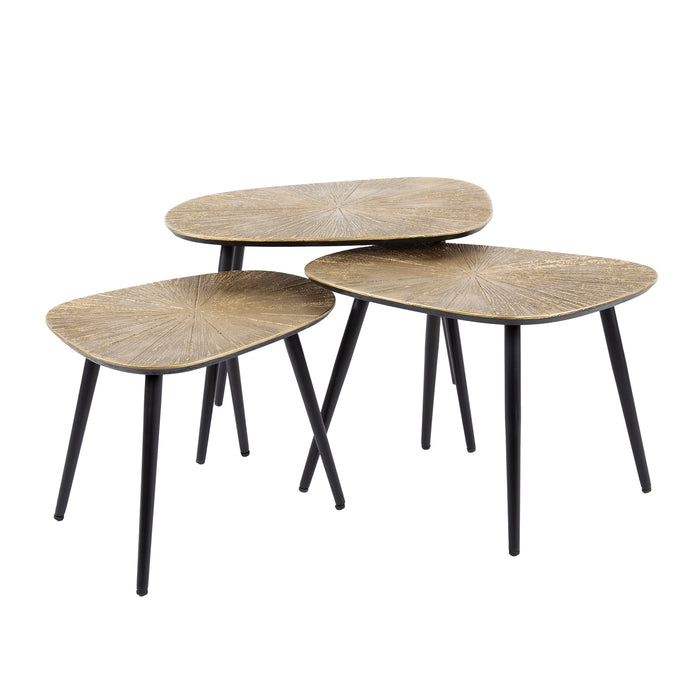 Giga Meubel - Salontafel Brons - 62x51x43cm - Set Van 3 - Ray