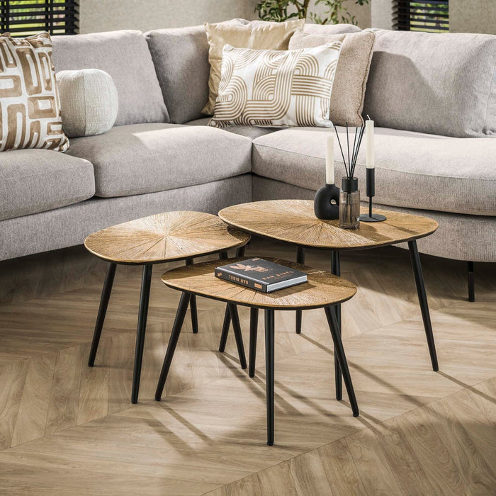 Giga Meubel - Salontafel Brons - 62x51x43cm - Set Van 3 - Ray