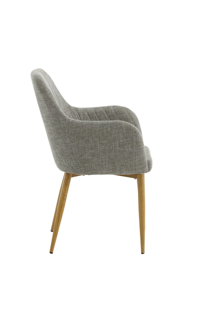 Fjôrd - Eetkamerstoel Grijs|Eiken - Comfort - Set van 2