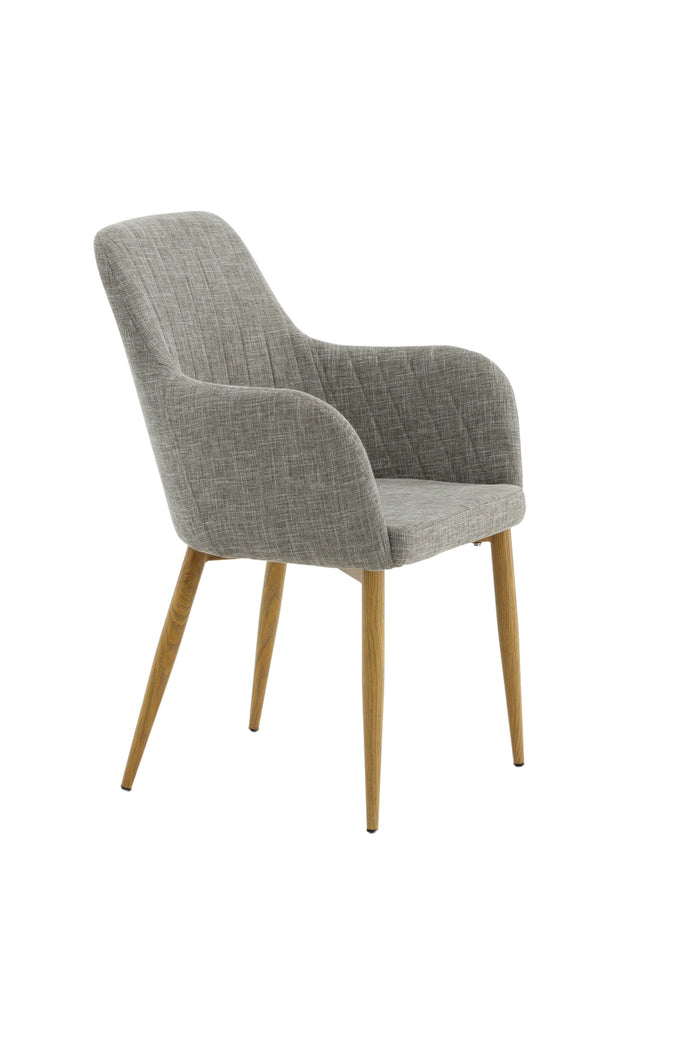 Fjôrd - Eetkamerstoel Grijs|Eiken - Comfort - Set van 2