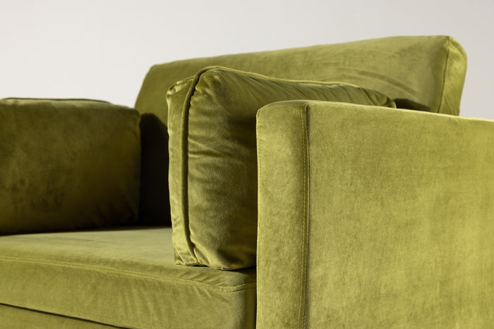 Fjôrd - Fauteuil Groen|Goud - Velvet - Boom