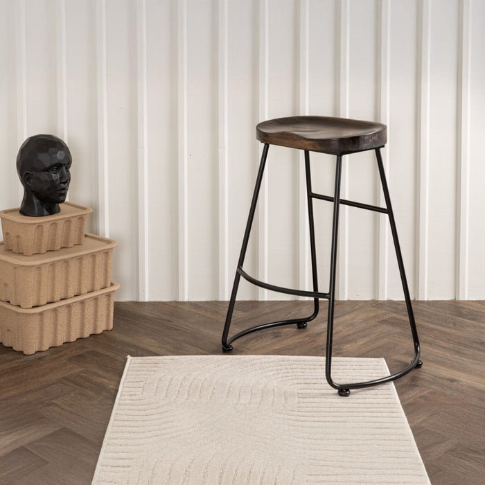 Fjôrd - Barkruk Donkerbruin - Dennenhout - Ozark - Set van 2