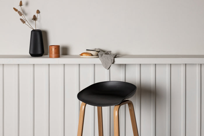 Fjôrd - Barkruk Zwart - Kunststof - Decateur - Set van 2