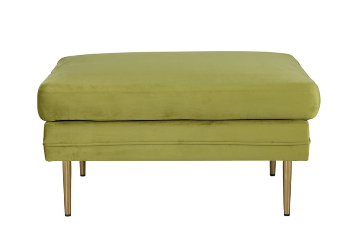 Fjôrd - Poef Groen|Goud - Velvet - Boom