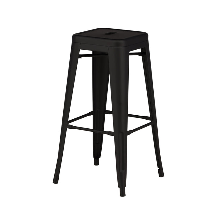 Fjôrd - Barkruk Zwart - Metaal - Tempe - Set van 4