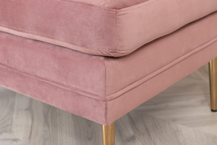 Fjôrd - Poef Roze|Goud - Velvet - Boom