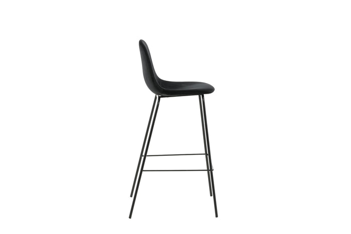 Fjôrd - Barkruk Zwart - Velvet - Polar - Set van 2