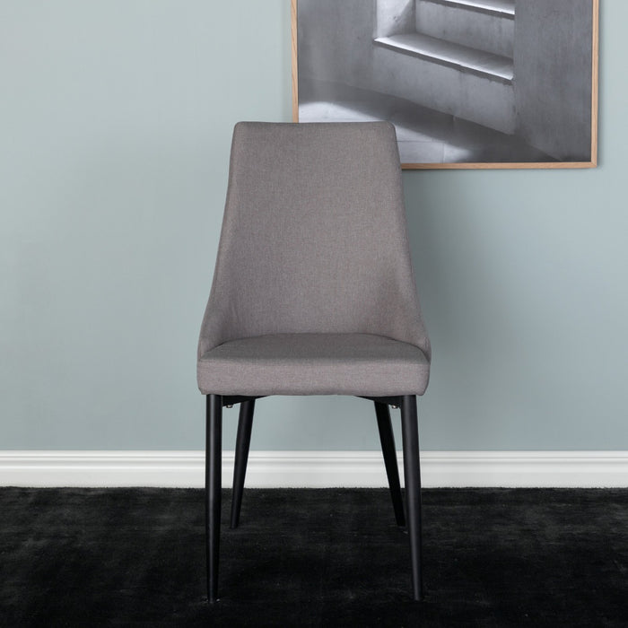 Fjôrd - Eetkamerstoel Grijs - Polar - Leone - Set van 2