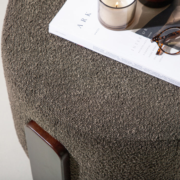 Fjôrd - Poef Donkergroen - Bouclé - Coffey