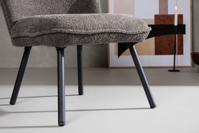 Fjôrd - Fauteuil Grijs - Bouclé - Polar