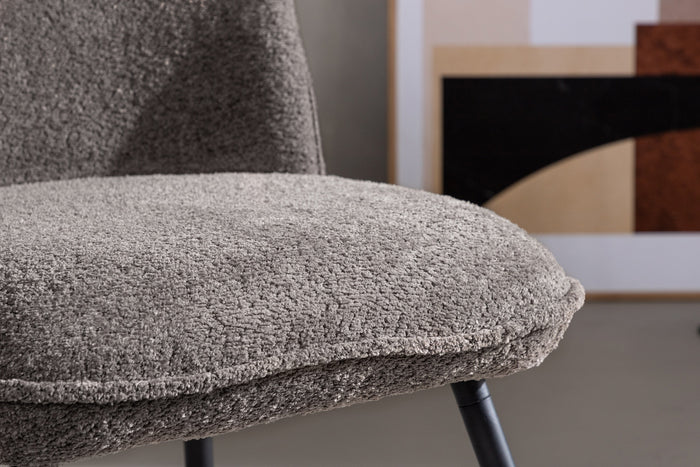 Fjôrd - Fauteuil Grijs - Bouclé - Polar
