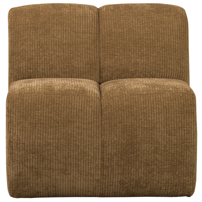 WOOOD Mojo Eetbankje 84cm Met Rugleuning - Ribstof - Honing Geel