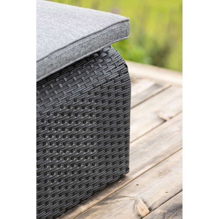 Venture Home London Zonnebed 196 x 32 x 119 - Zwart