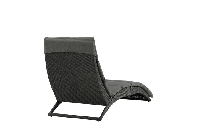 Fjôrd - Lounge Ligbed Zwart - Wicker - Archie