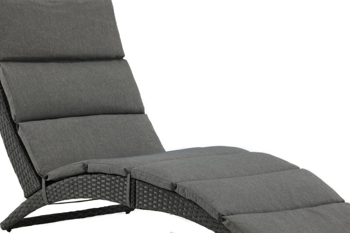 Fjôrd - Lounge Ligbed Zwart - Wicker - Archie