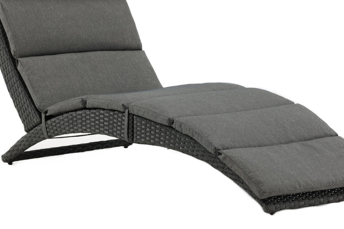 Fjôrd - Lounge Ligbed Zwart - Wicker - Archie