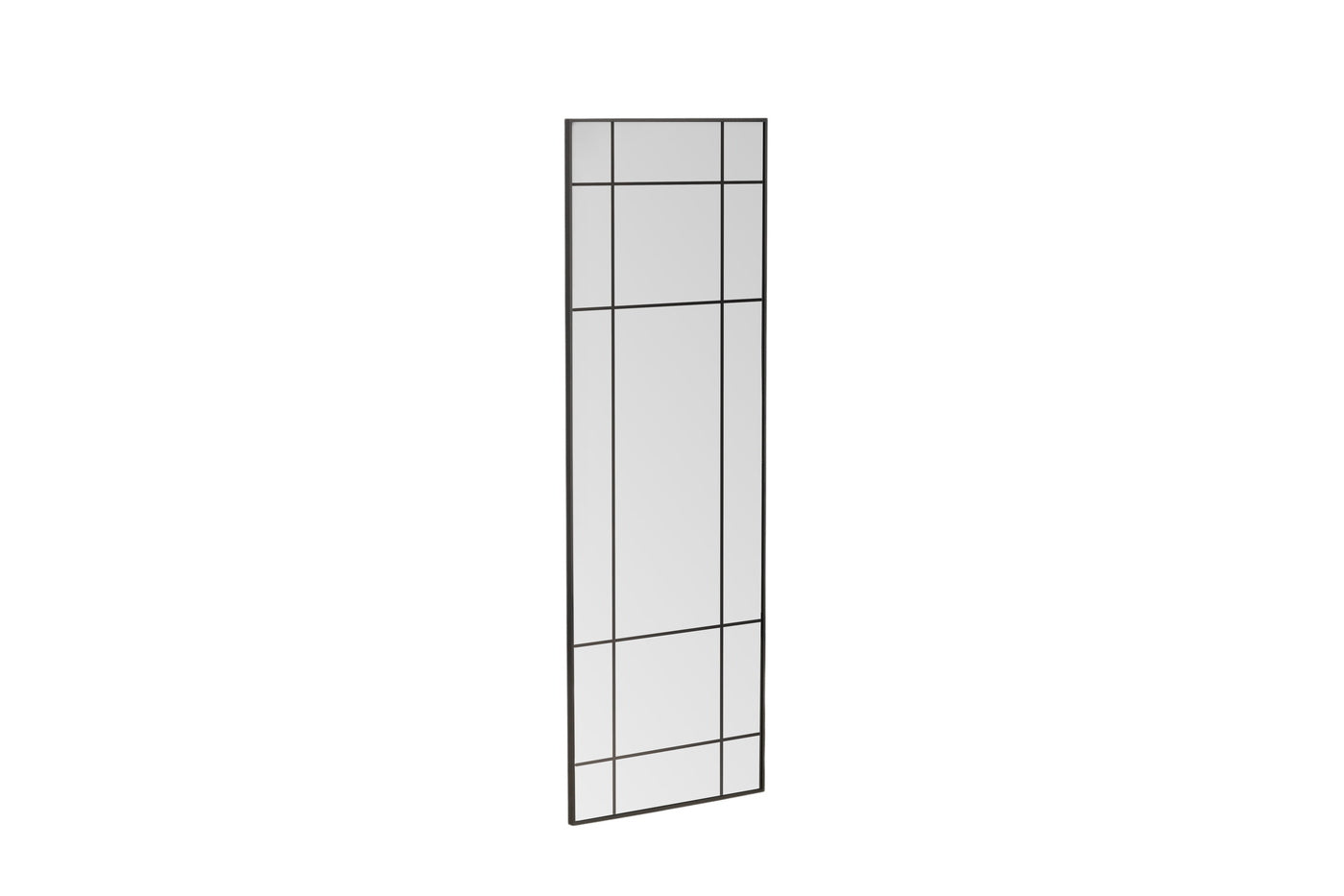 Fjôrd - Grote Spiegel Zwart - 67x193 - Glas - Lake