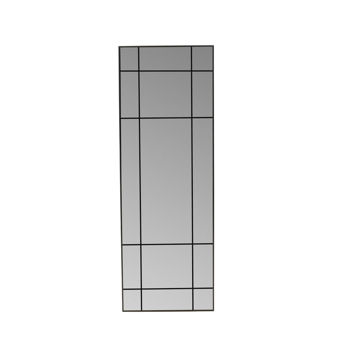 Fjôrd - Grote Spiegel Zwart - 67x193 - Glas - Lake