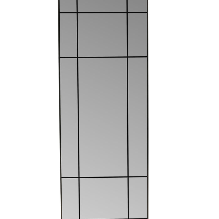 Fjôrd - Grote Spiegel Zwart - 67x193 - Glas - Lake
