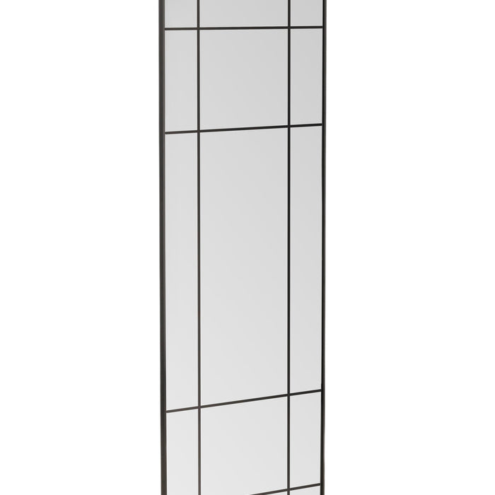 Fjôrd - Grote Spiegel Zwart - 67x193 - Glas - Lake